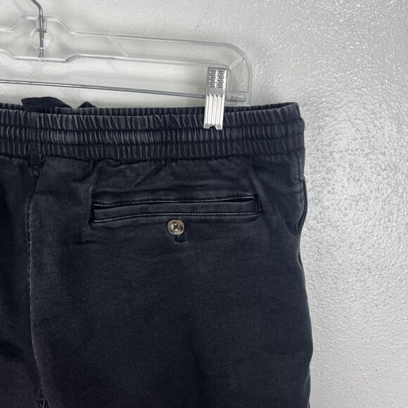 Bearbottom Shorts Men Large Inseam 7" Black Pull On Drawstring Stretch Bottoms - Picture 7 of 10